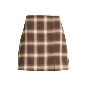 NWT BP Brown Conner Ombre Front Vent Plaid Mini Skirt 3X